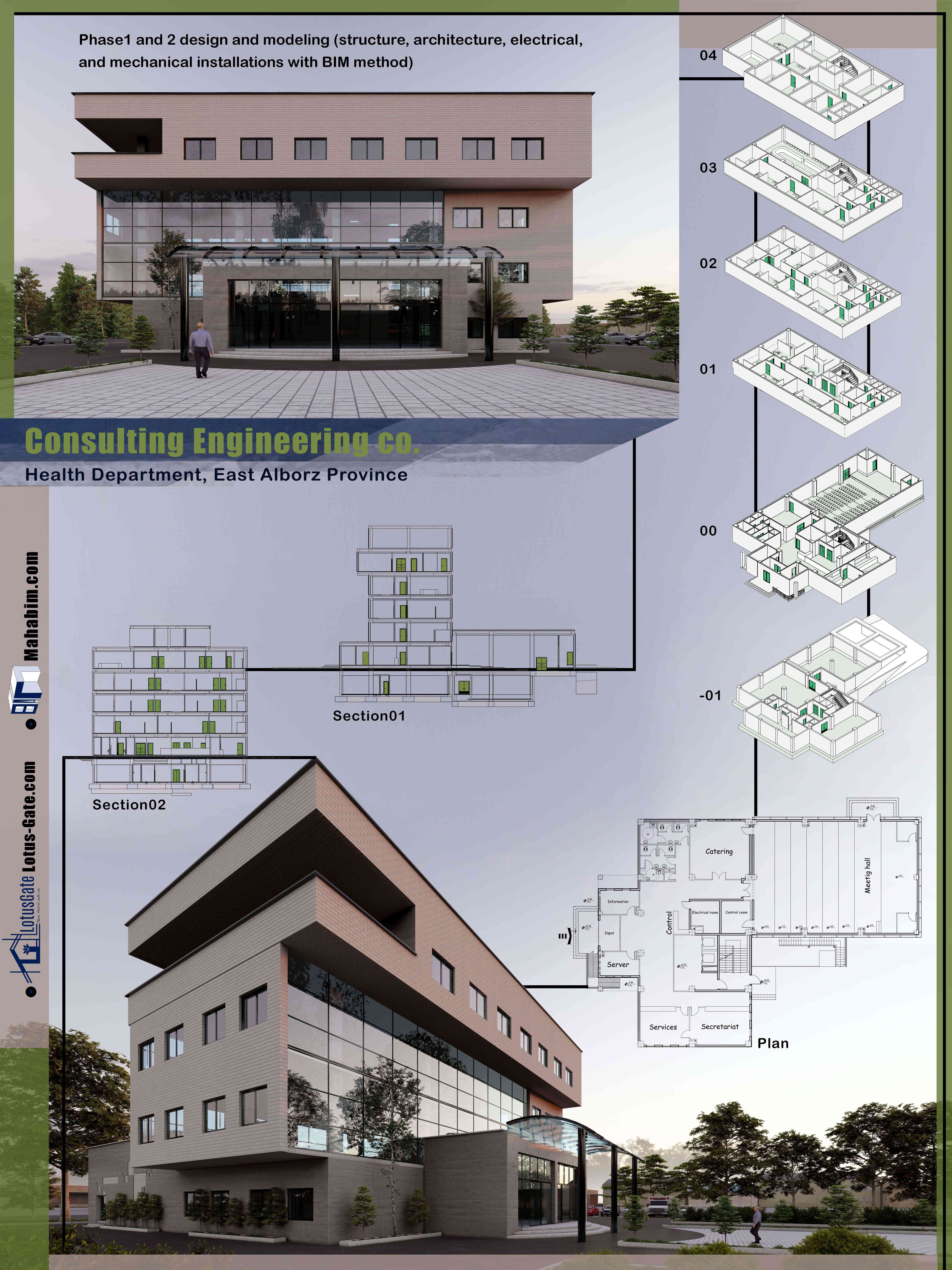طراحی ساختمان معاونت بهداشت واحد شرق استان البرز